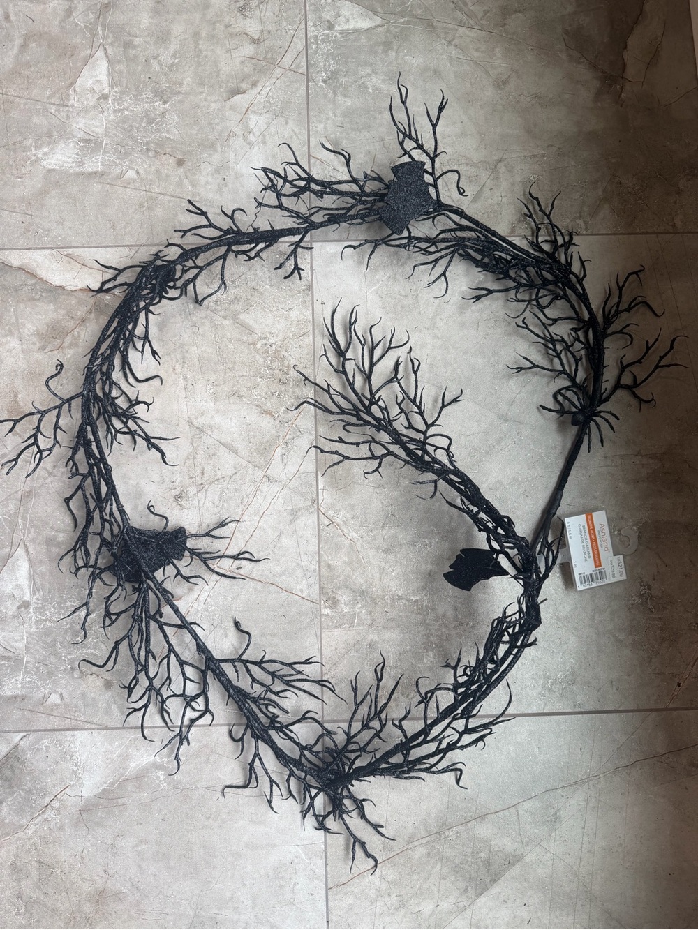 Halloween Black Glitter Branch Bat Garland 6 Ft Michaels Ashland (2 available)